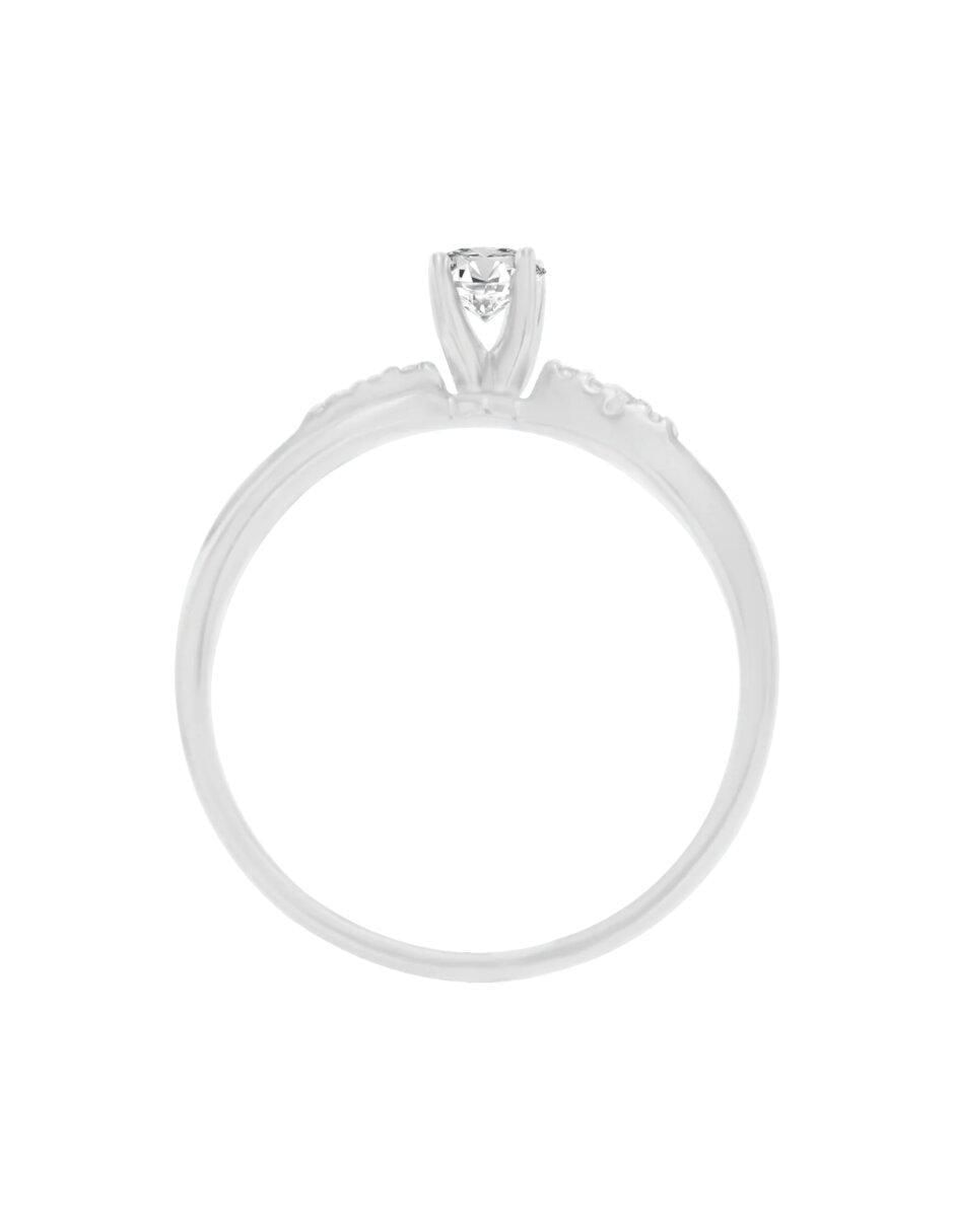 Anillo de compromiso de oro 14 k Raichel diamante 4