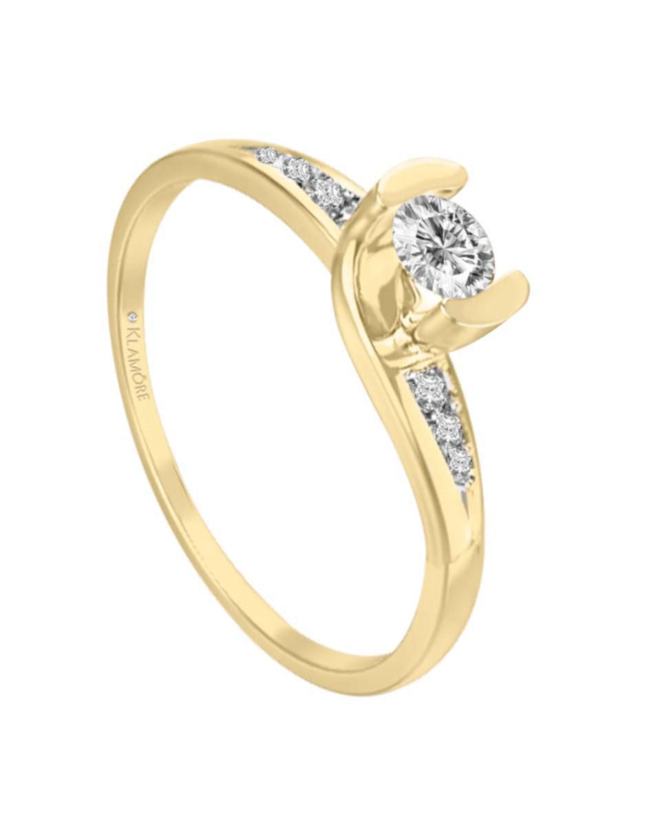 Anillo de compromiso "de" oro 14 k klamore magalli diamante