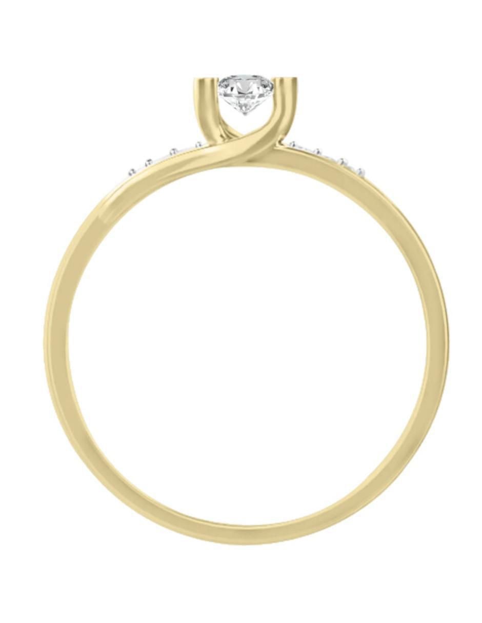 Anillo de compromiso "de" oro 14 k klamore magalli diamante