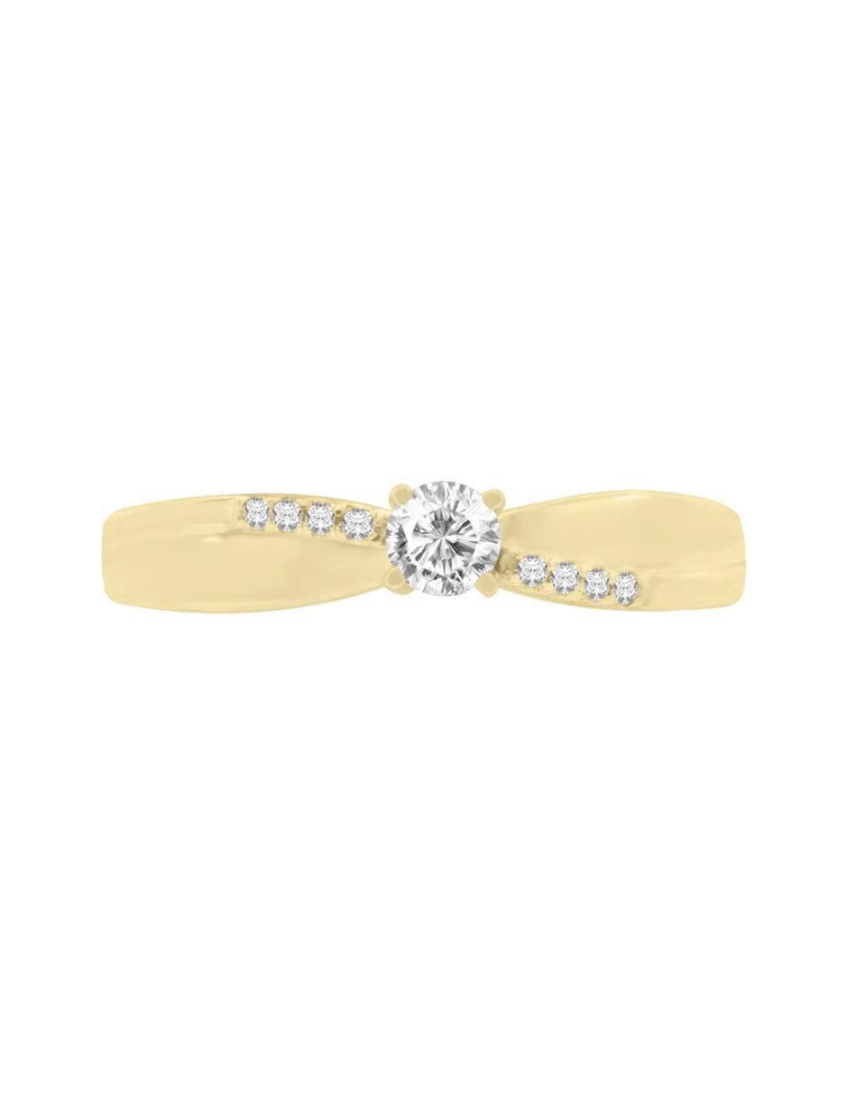 Anillo de compromiso de oro 14 k Raichel diamante