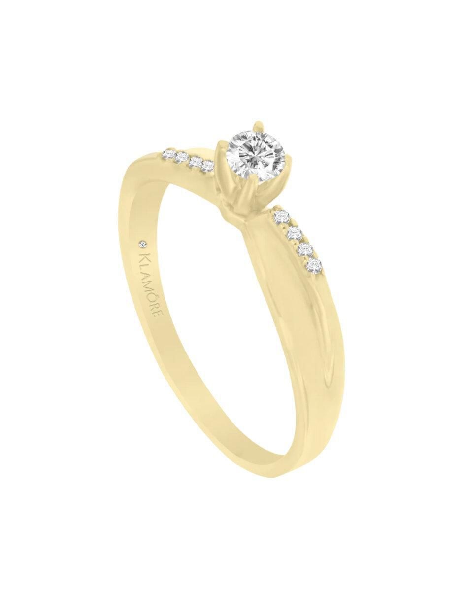 Anillo de compromiso "de" oro 14 k klamore raichel diamante