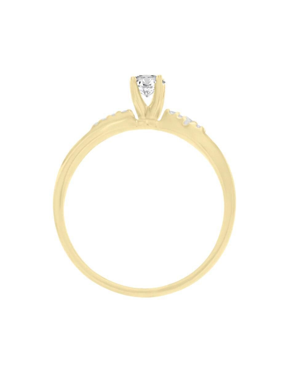 Anillo de compromiso "de" oro 14 k klamore raichel diamante
