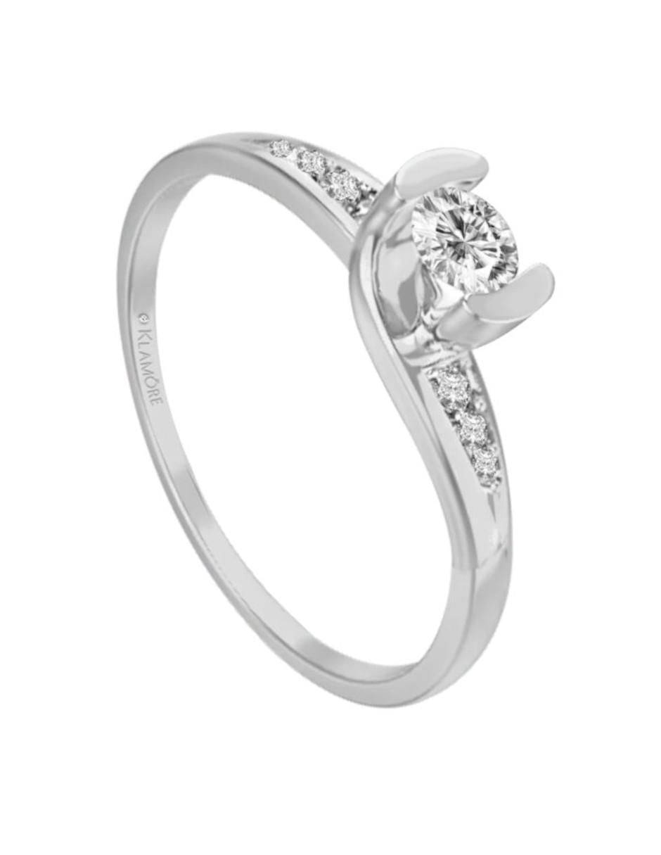 Anillo de compromiso de oro 14 K Magalli diamante 2