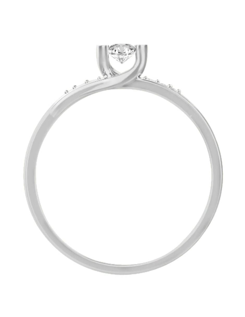 Anillo de compromiso de oro 14 K Magalli diamante 4