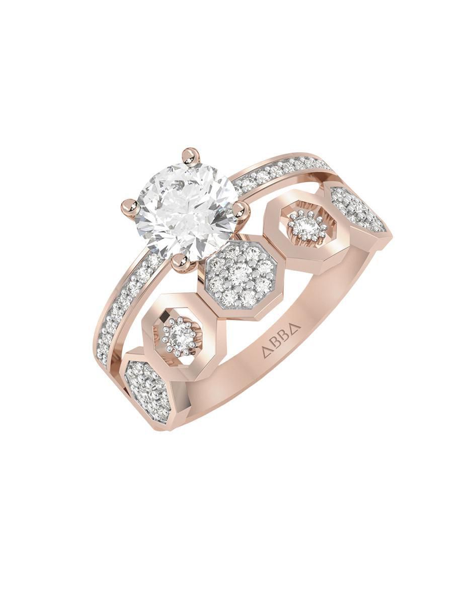 Anillo de compromiso de oro 10 k 2