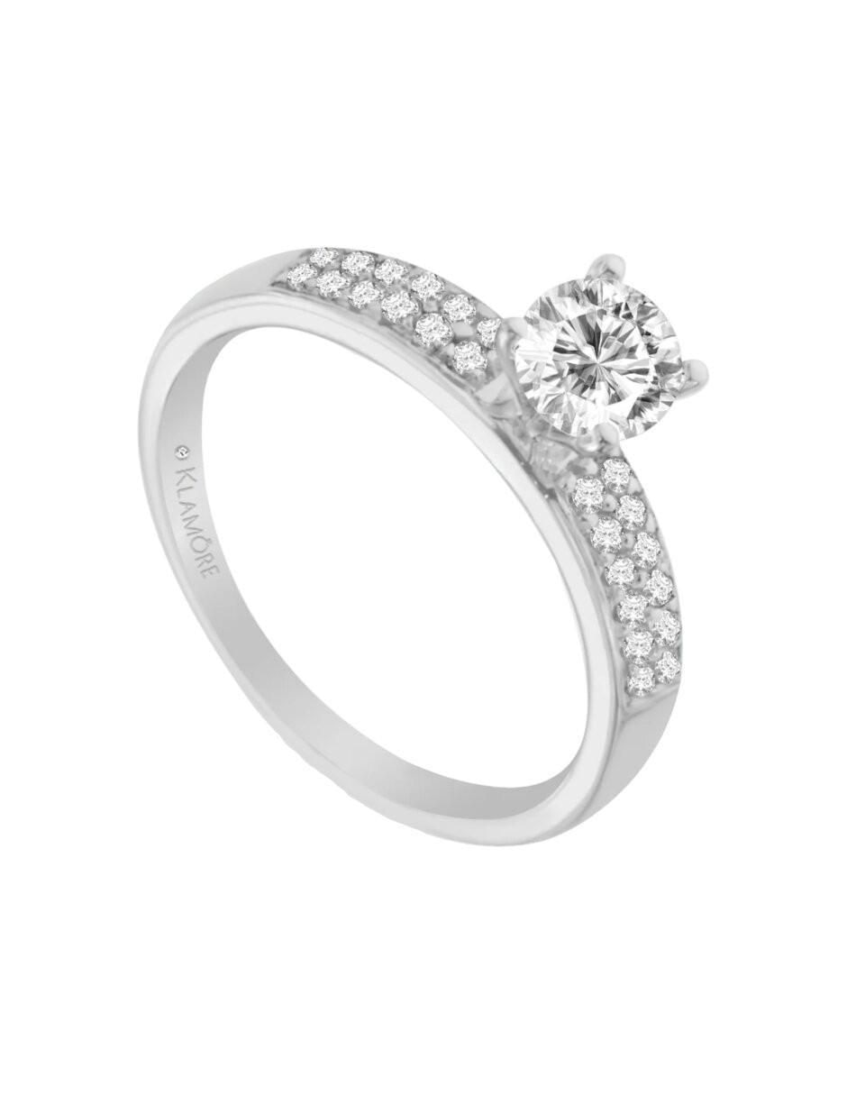 Anillo de compromiso de oro 14 K Xenia diamante 2