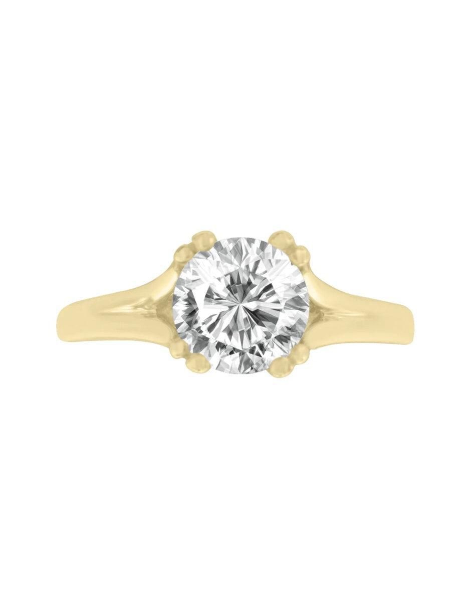 Anillo de compromiso de oro 14 k Bertha diamante