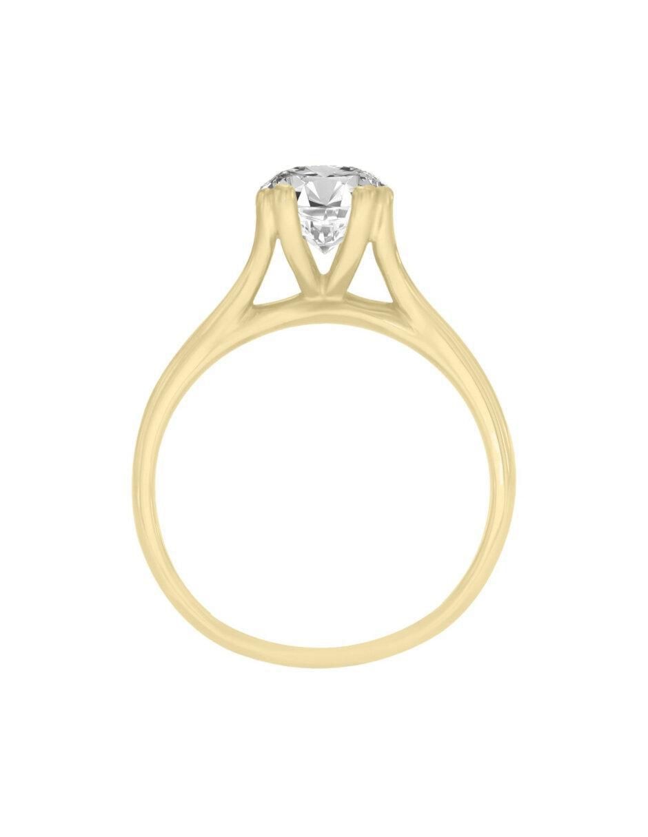 Anillo de compromiso de oro 14 k Bertha diamante 2