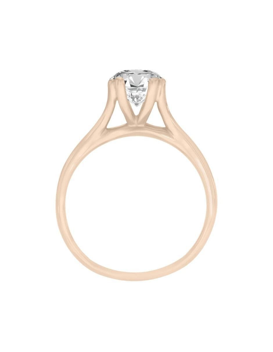 Anillo de compromiso de oro 14 k Bertha diamante 2