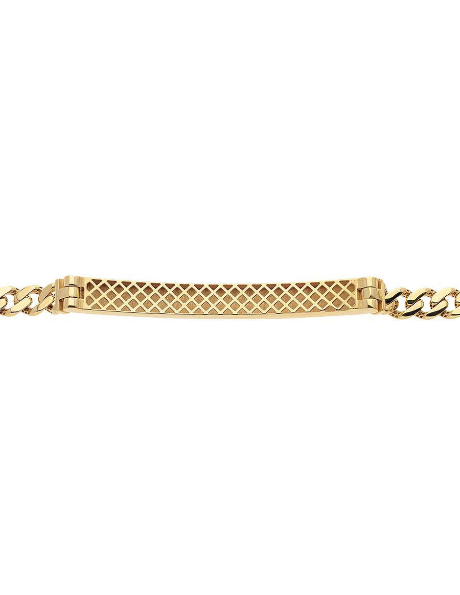 Esclava de oro con zirconia 14 K Fonelli Chain acabado pulido 4