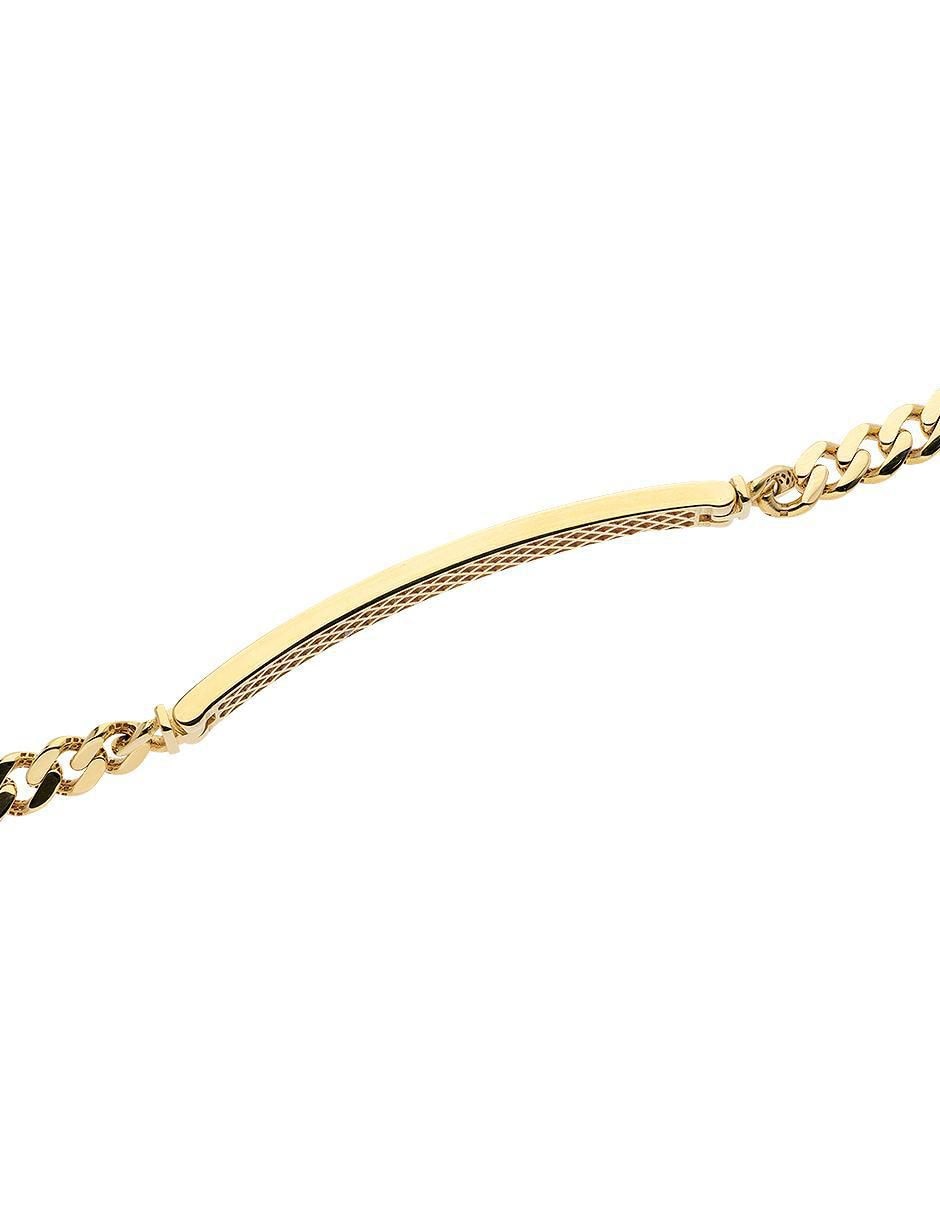 Esclava de oro con zirconia 14 K Fonelli Chain acabado pulido 5