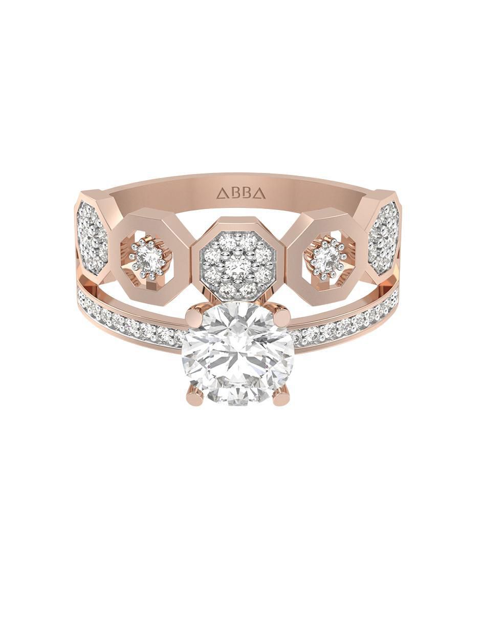 Anillo de compromiso de oro 14 k Anillo de compromiso de oro 14 k