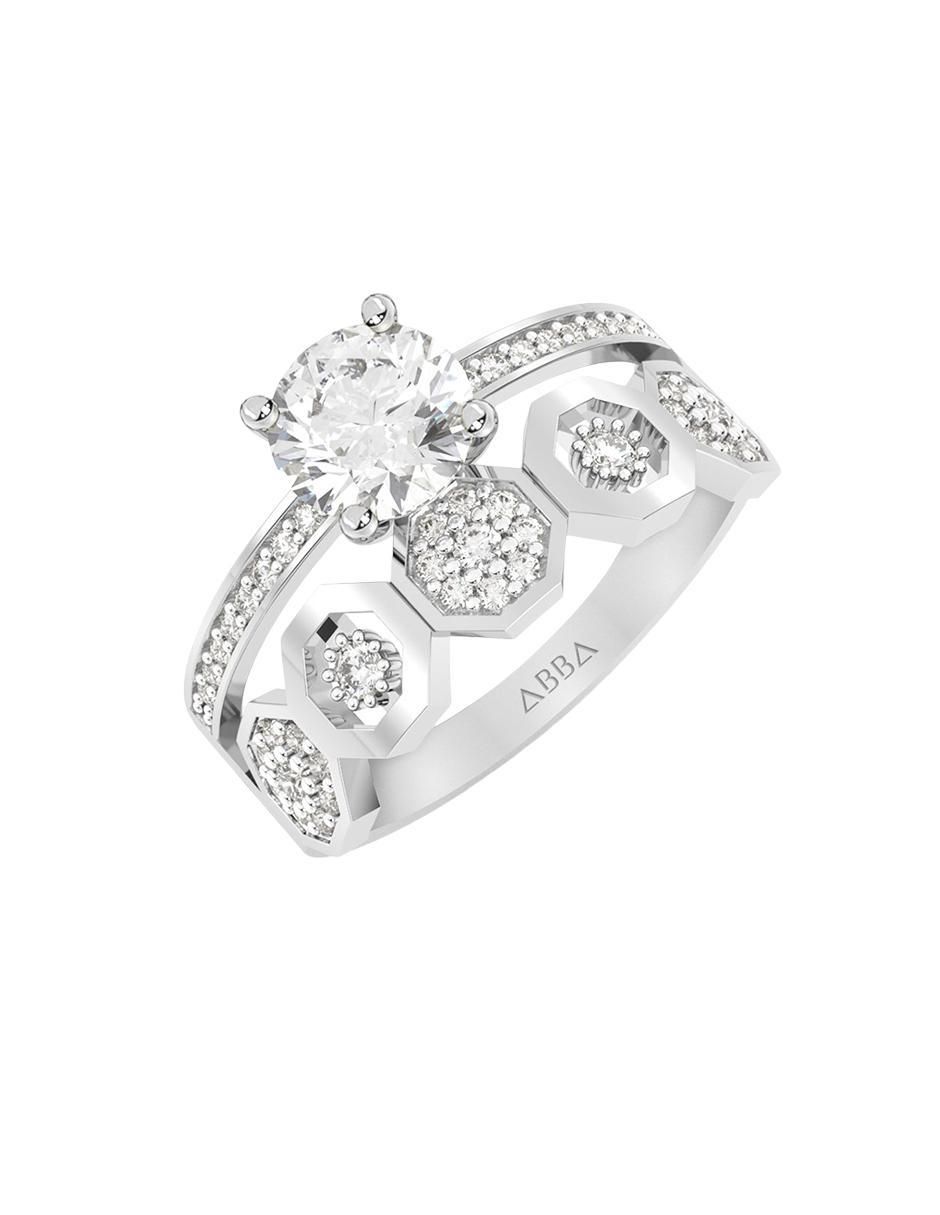 Anillo de compromiso de oro 14 k 2