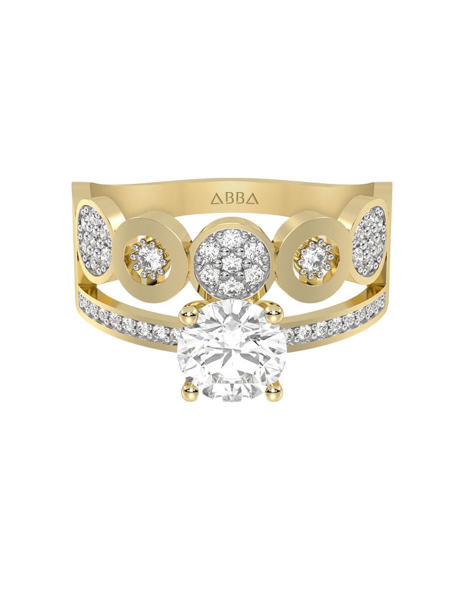 Anillo de compromiso de oro 14 k Anillo de compromiso de oro 14 k