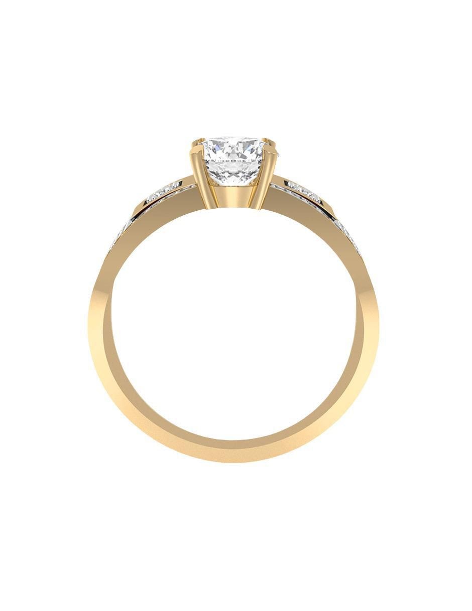 Anillo de compromiso de oro 14 k 3