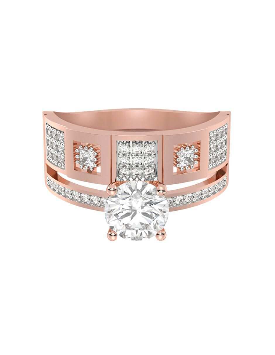 Anillo de compromiso de oro 10 k