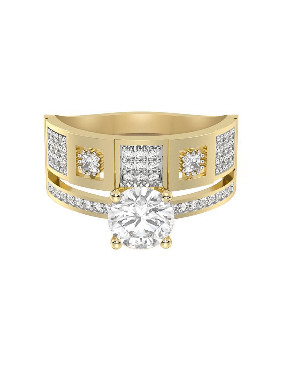 Anillo de compromiso de oro 14 k
