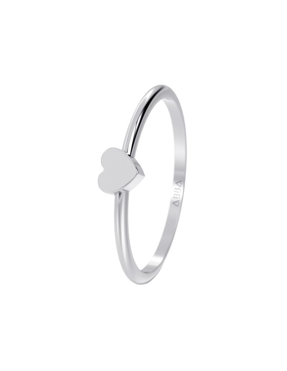 Anillo de corazón 14 K de oro pulido 2