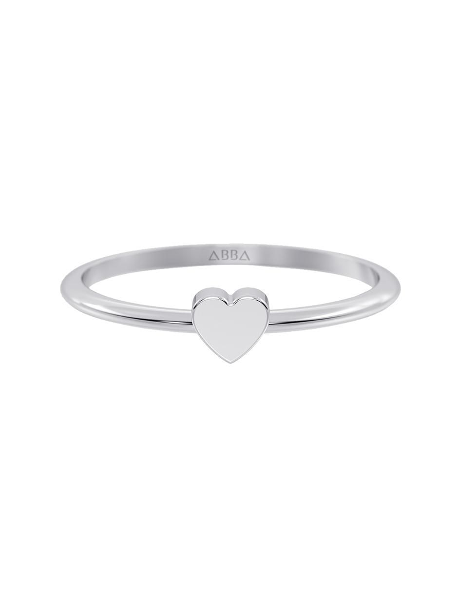 Anillo de corazón 14 K de oro pulido