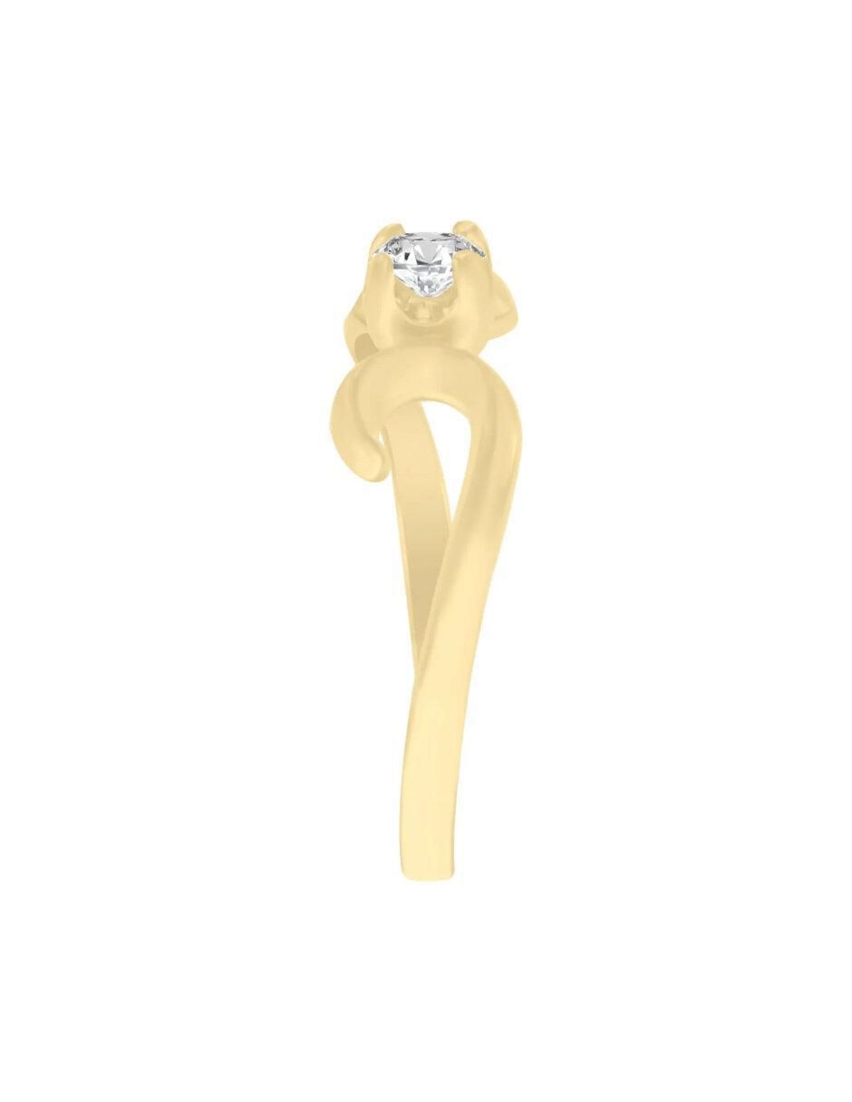 Anillo de compromiso "de" oro 14 k klamore enora diamante