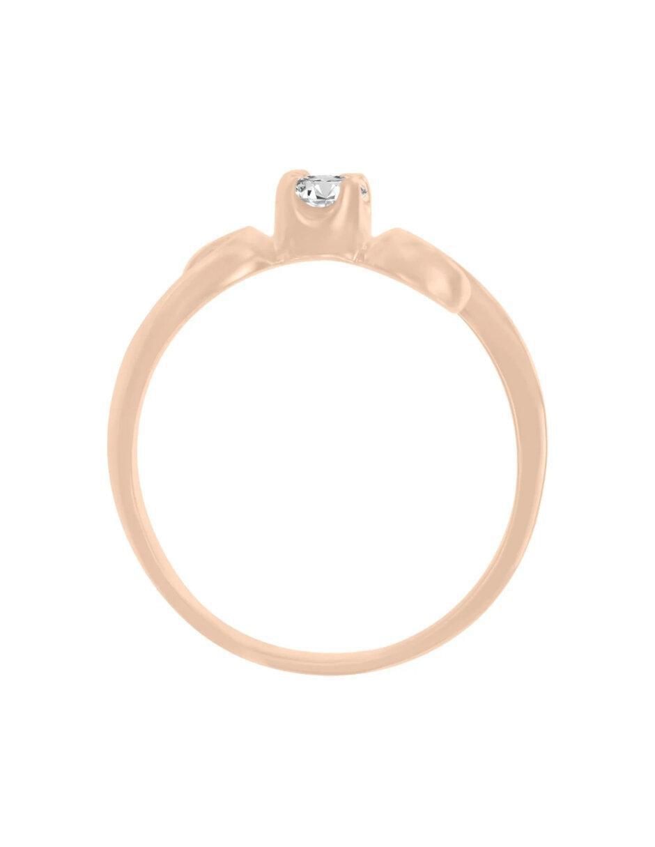 Anillo de compromiso de oro 14 K Enora diamante 2
