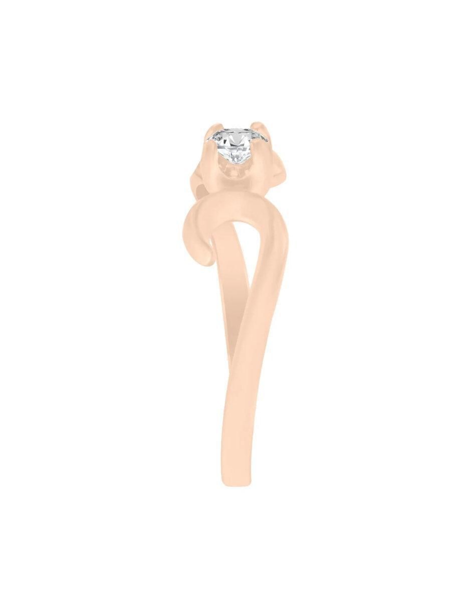 Anillo de compromiso de oro 14 K Enora diamante 3
