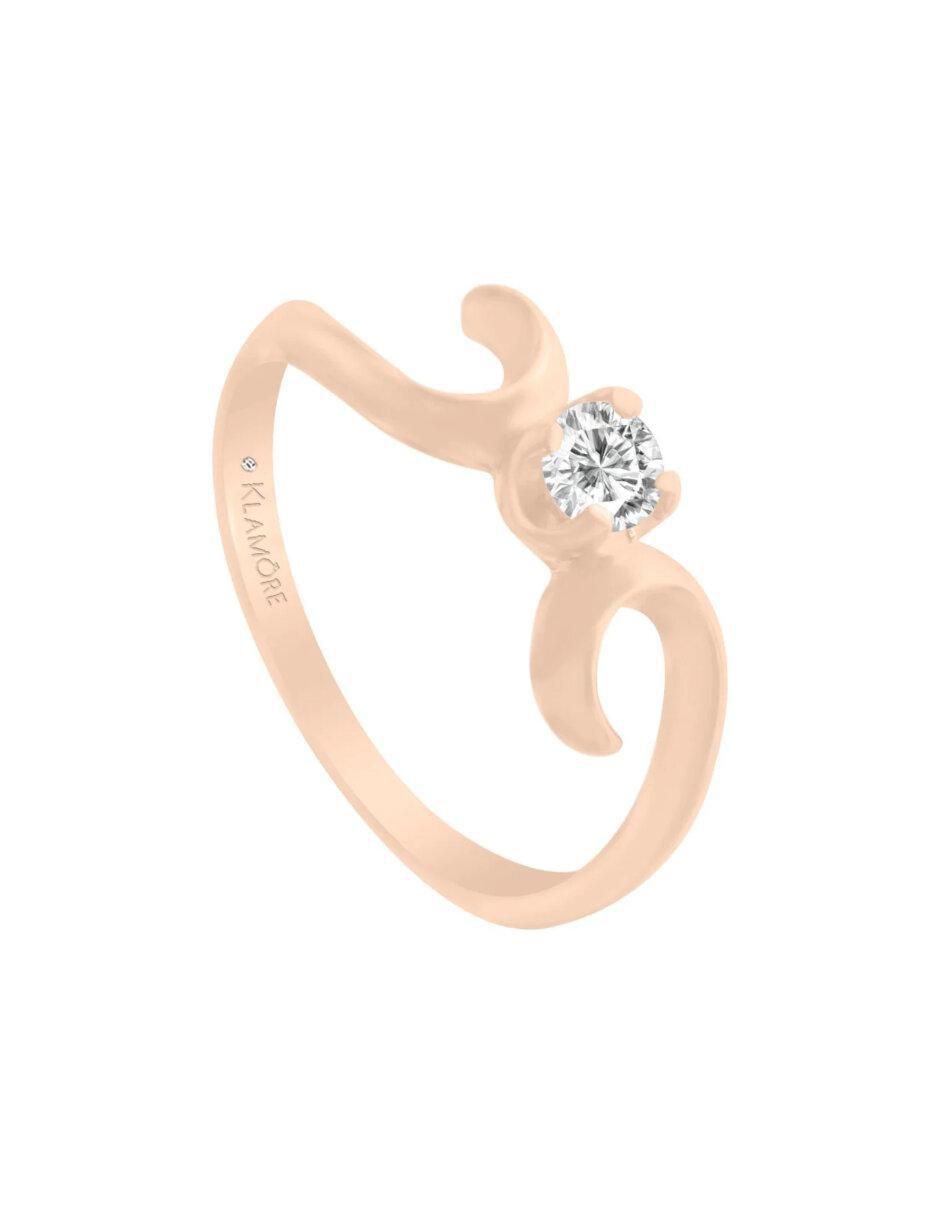 Anillo de compromiso de oro 14 K Enora diamante 4