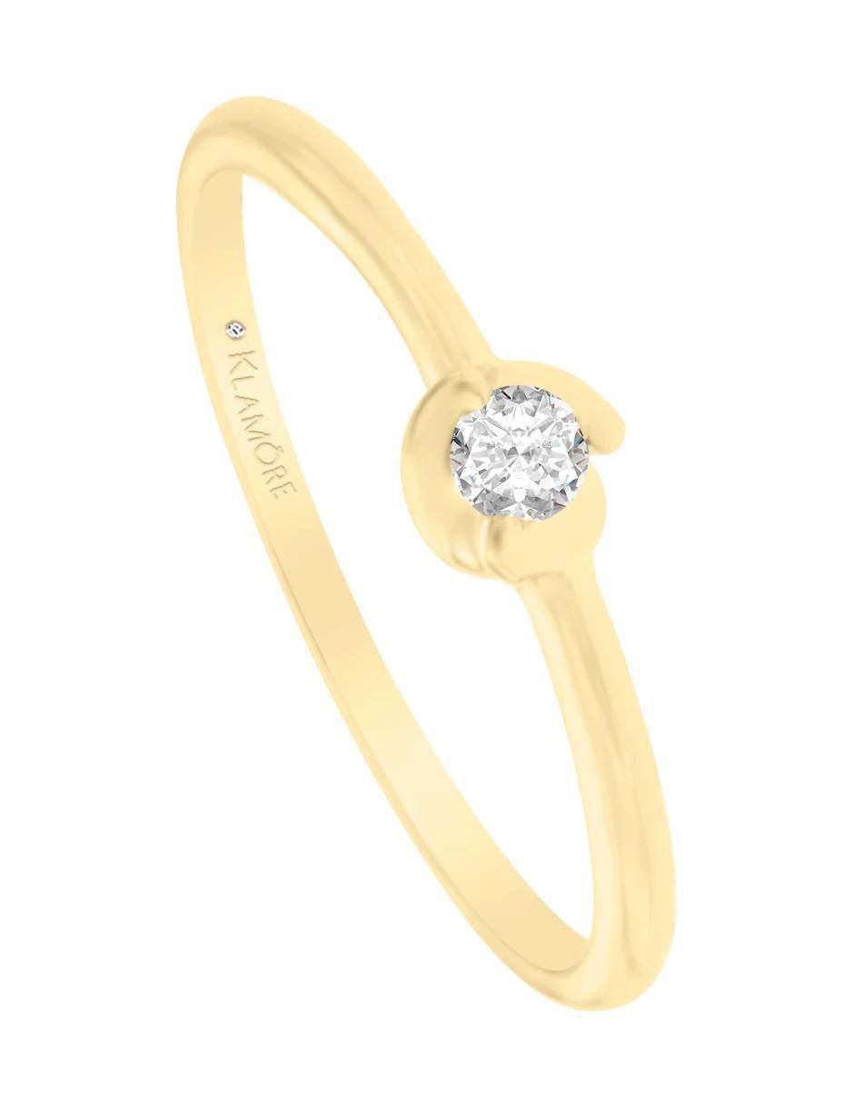 Anillo de compromiso "de" oro 14 k klamore rady diamante