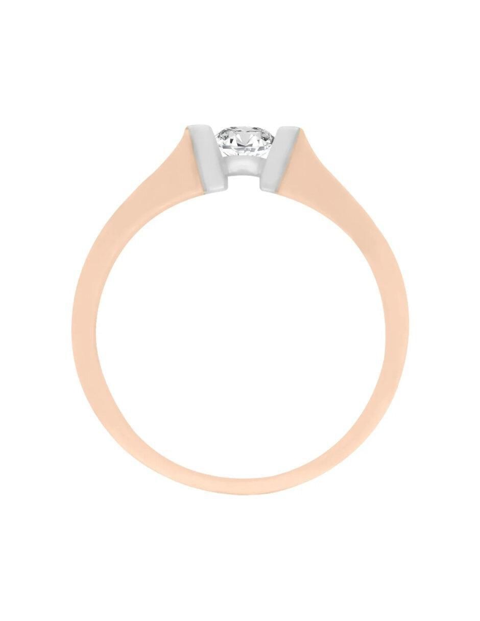 Anillo de compromiso de oro 14 k Fame diamante 2