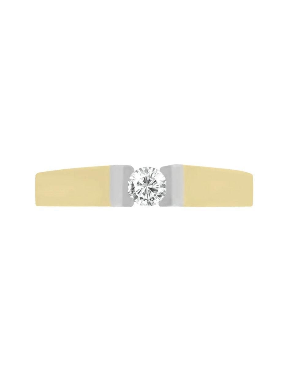 Anillo de compromiso de oro 14 k Fame diamante