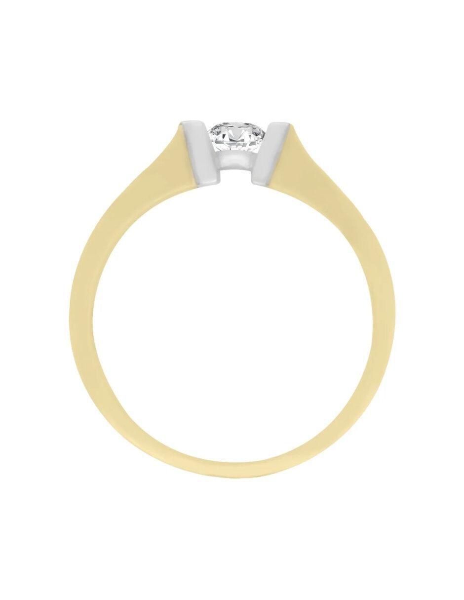 Anillo de compromiso "de" oro 14 k klamore fame diamante