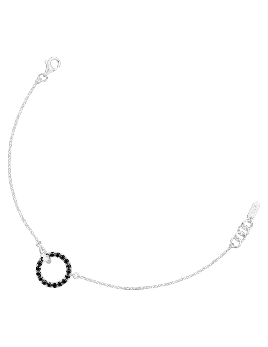 Pulsera de Plata con espinela P 925 Straight acabado brillante 2