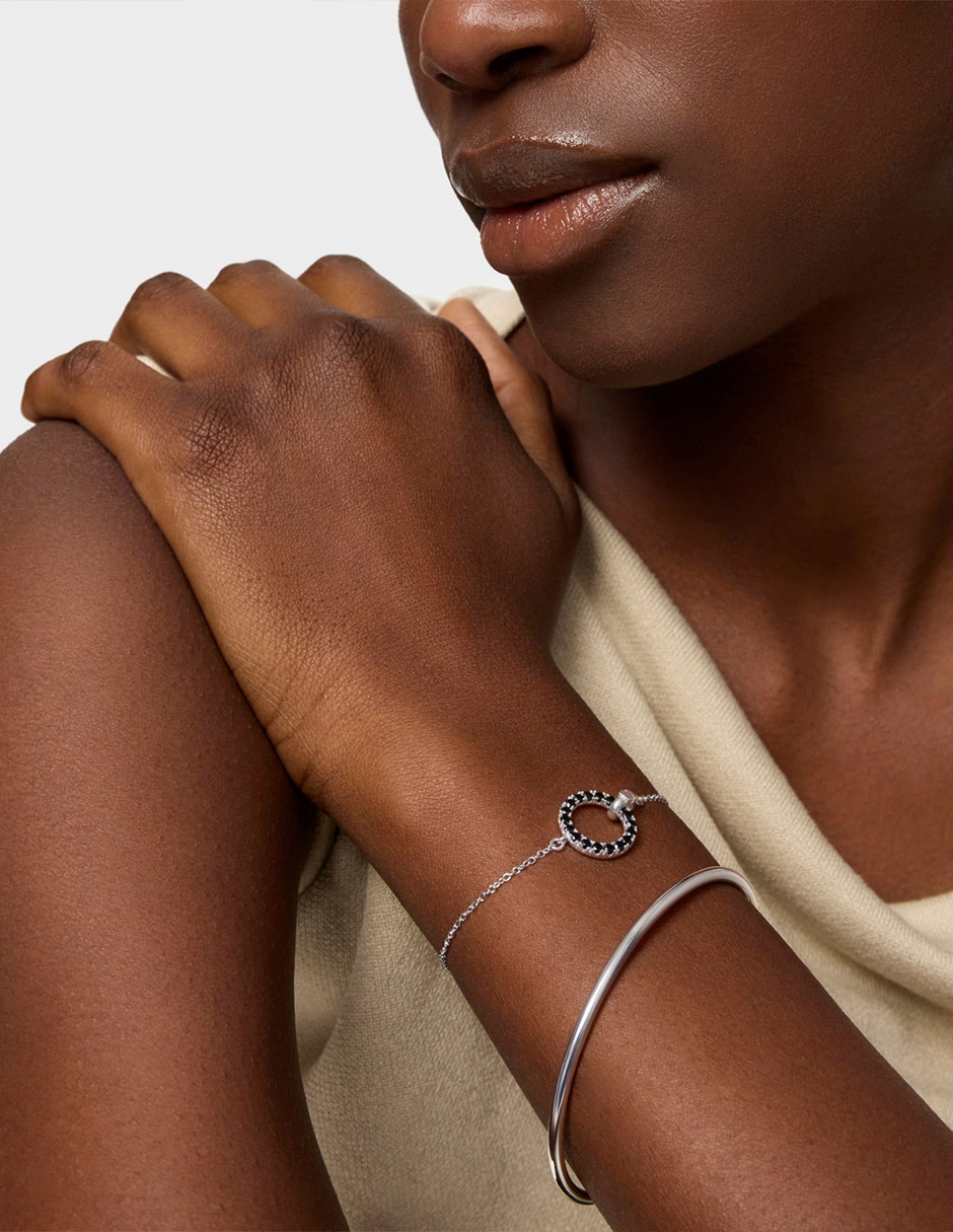 Pulsera de Plata con espinela P 925 Straight acabado brillante 5