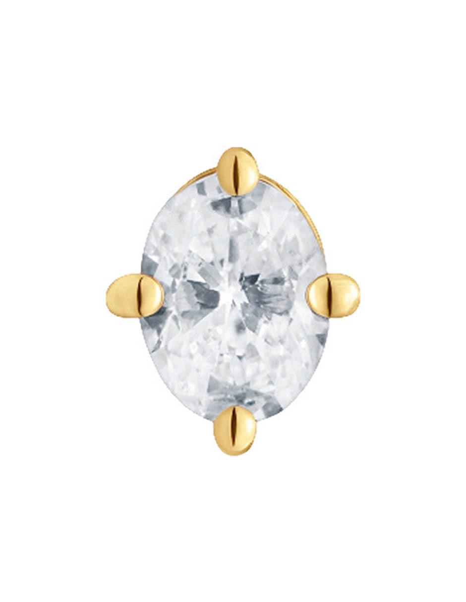 Arete Shine LGD de oro amarillo 14 k con acabado brillante