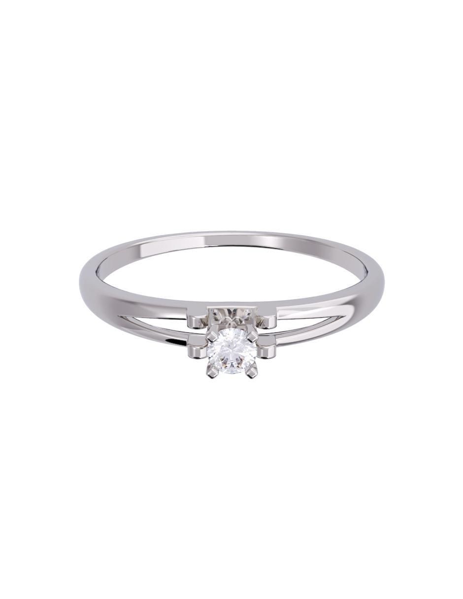 Anillo de compromiso de oro 14 K diamante Anillo de compromiso de oro 14 K diamante