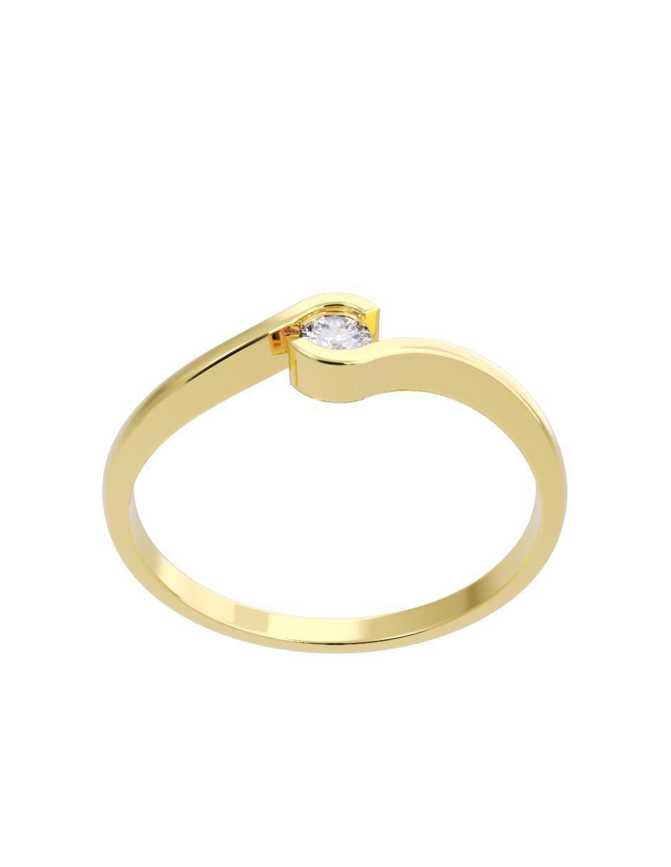 Anillo de compromiso "de" oro 14 k fonelli diamante fonelli diamante