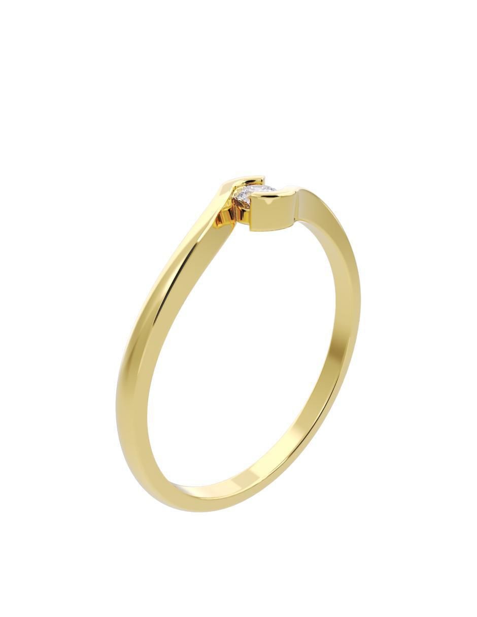 Anillo de compromiso "de" oro 14 k fonelli diamante fonelli diamante