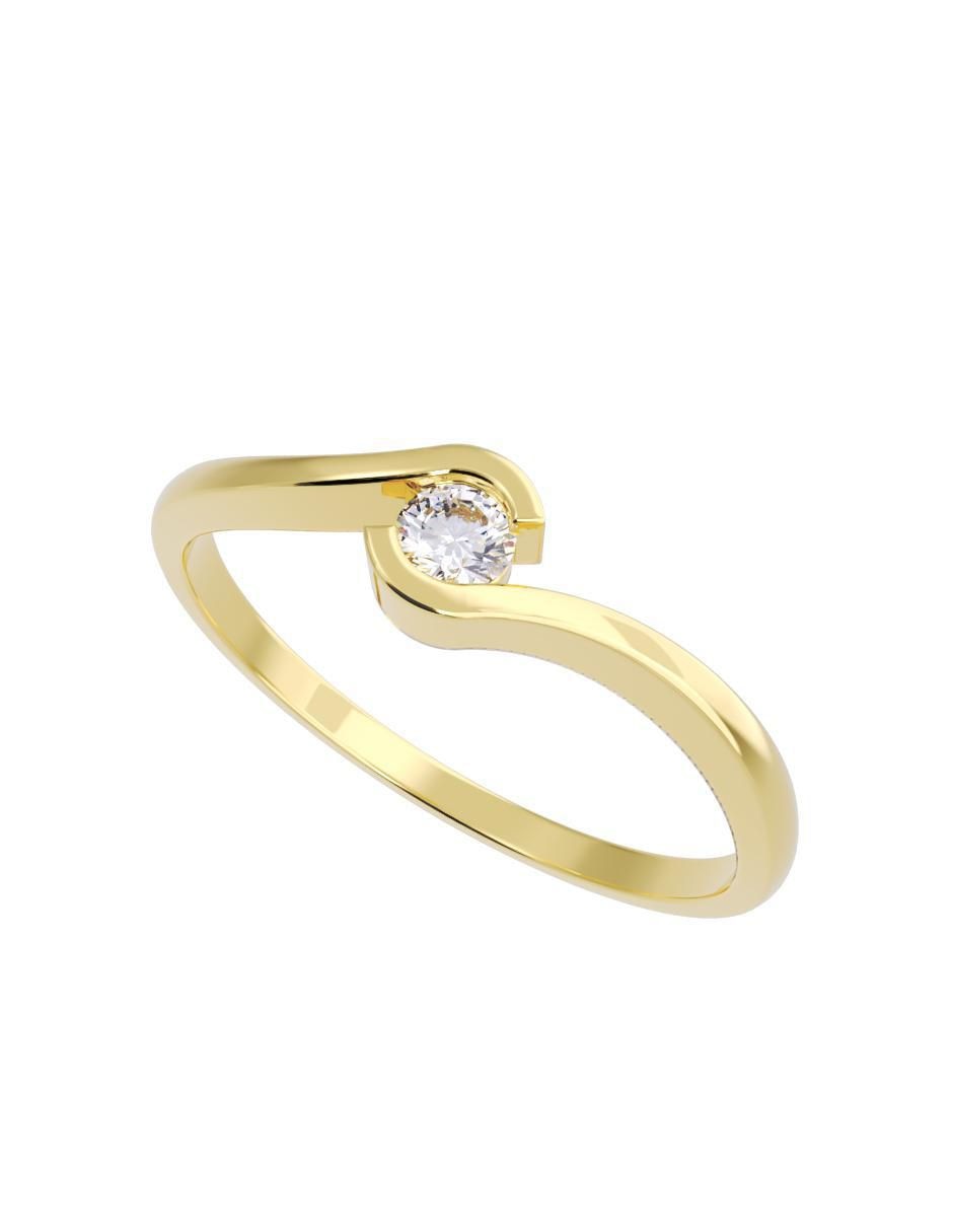 Anillo de compromiso "de" oro 14 k fonelli diamante fonelli diamante
