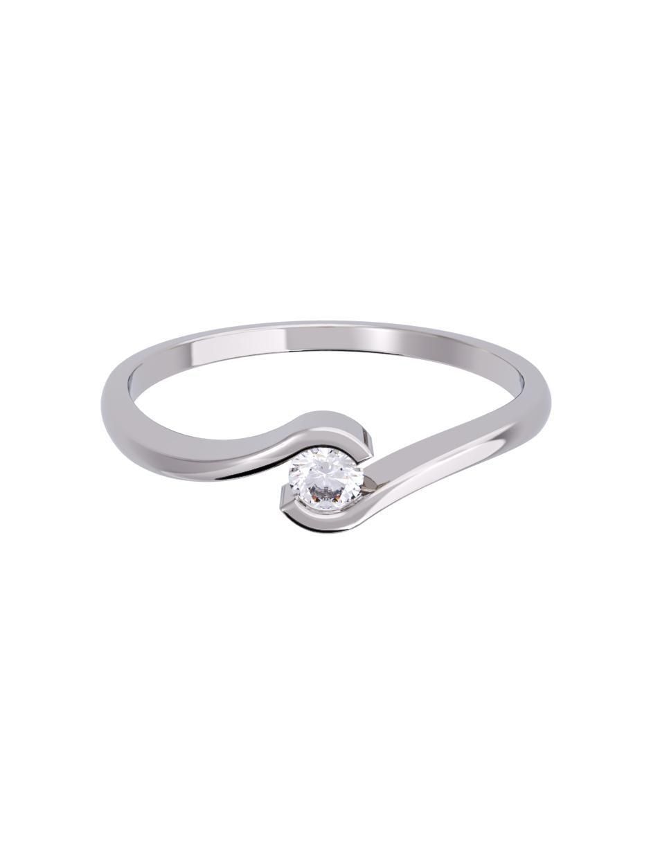 Anillo de compromiso de oro 14 K diamante Anillo de compromiso de oro 14 K diamante