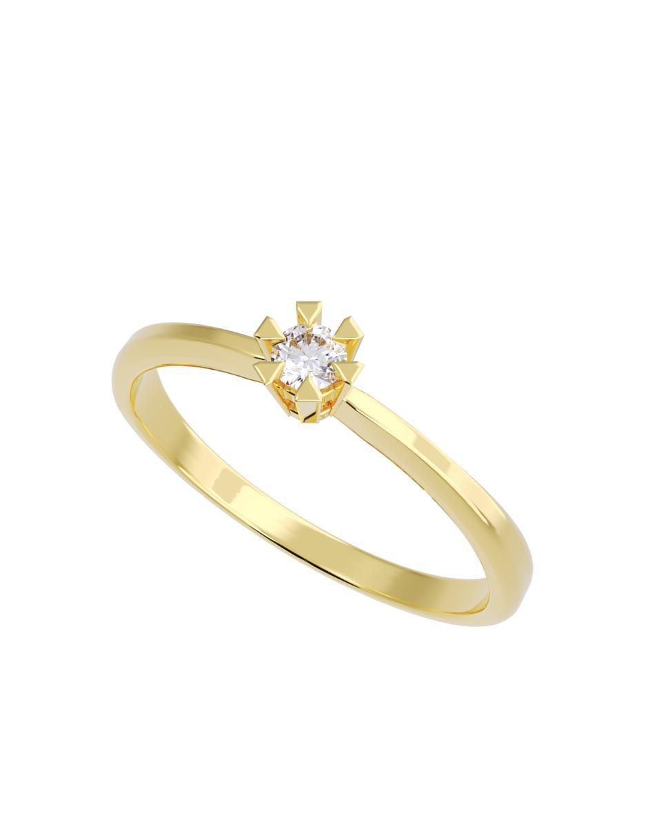 Anillo de compromiso "de" oro 14 k fonelli diamantes fonelli diamante