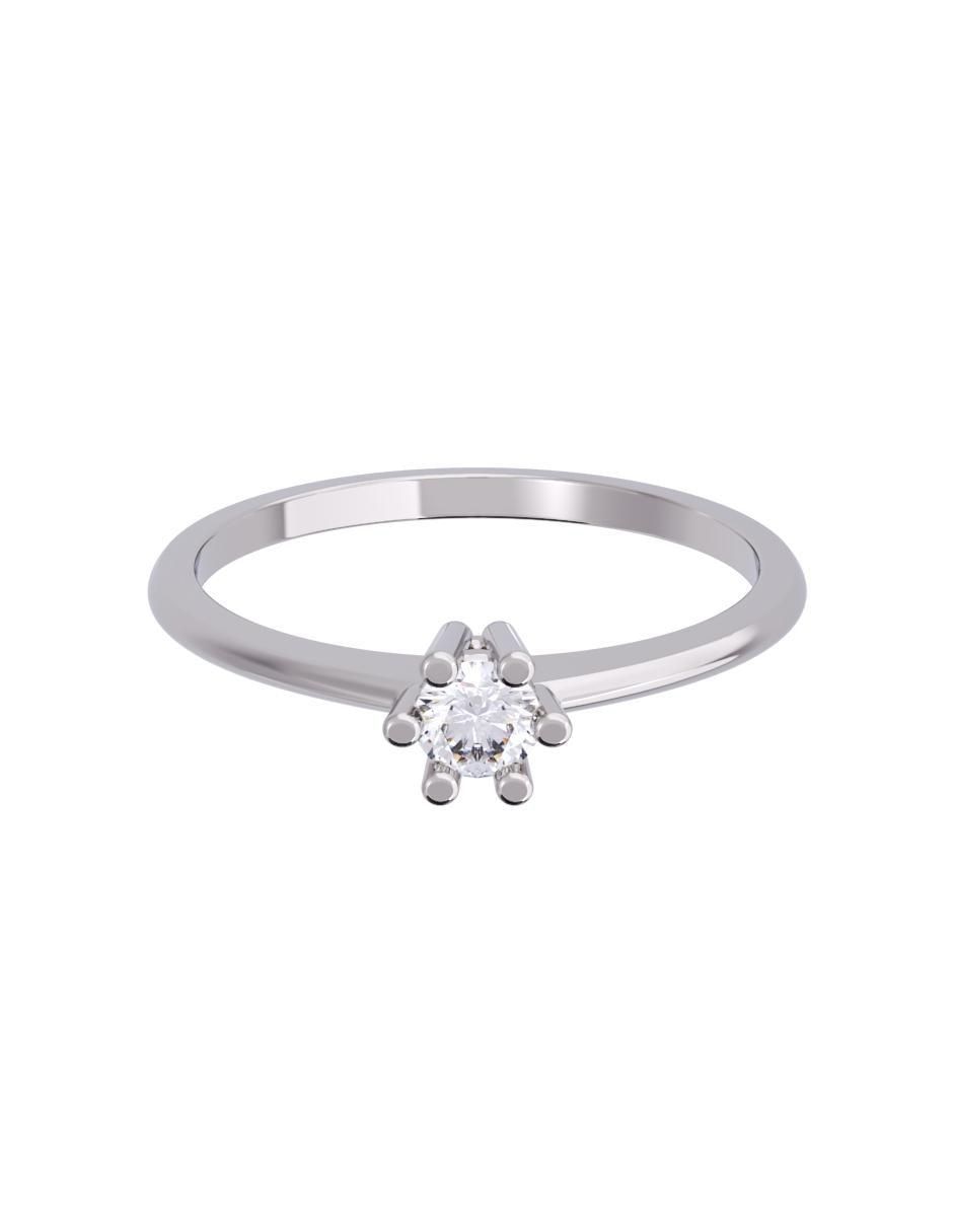 Anillo de compromiso de oro 14 K diamante Anillo de compromiso de oro 14 K diamante