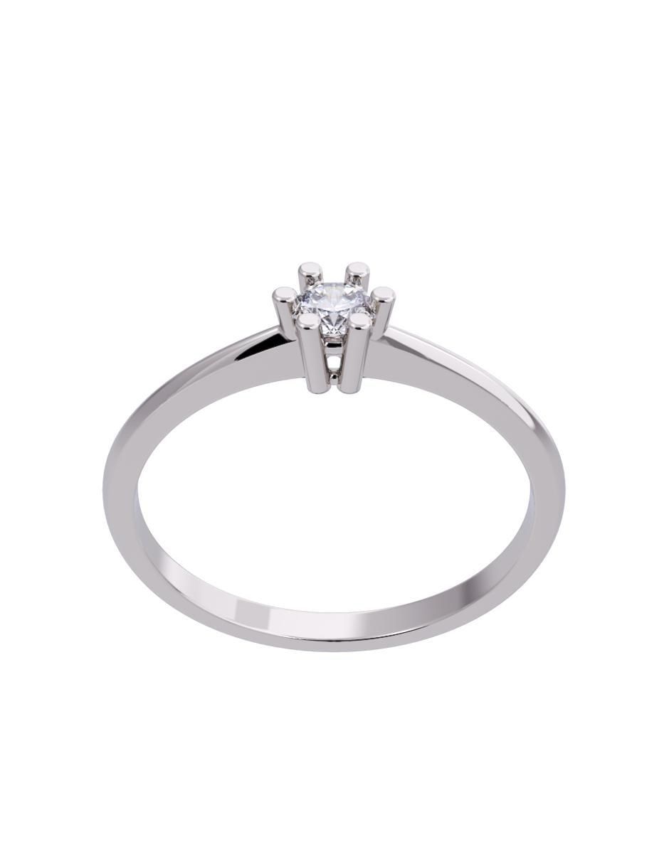 Anillo de compromiso de oro 14 K diamante 2