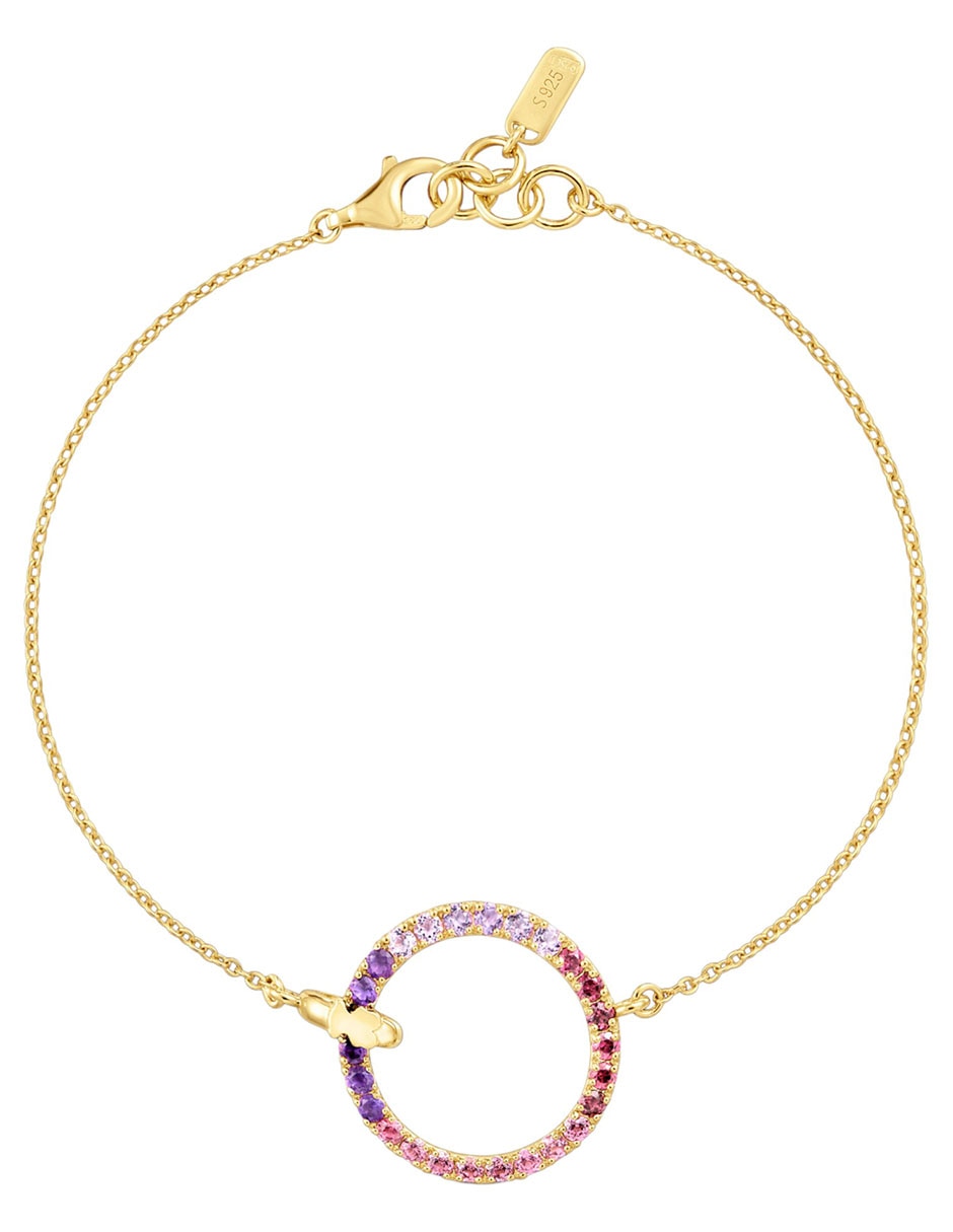 Pulsera Tous de plata Con rodolita P 925 Straight