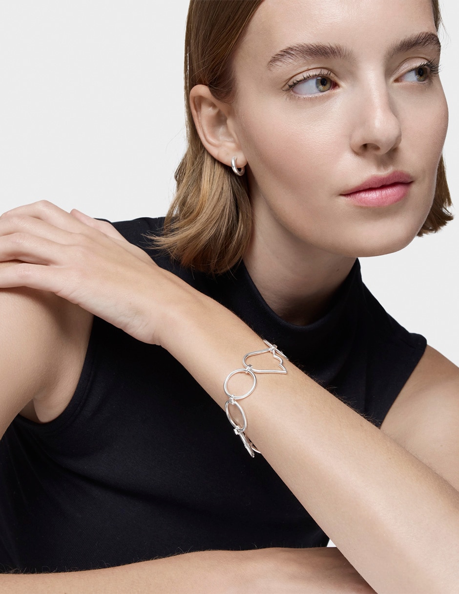 Pulsera de plata Con P 925 Straight 4