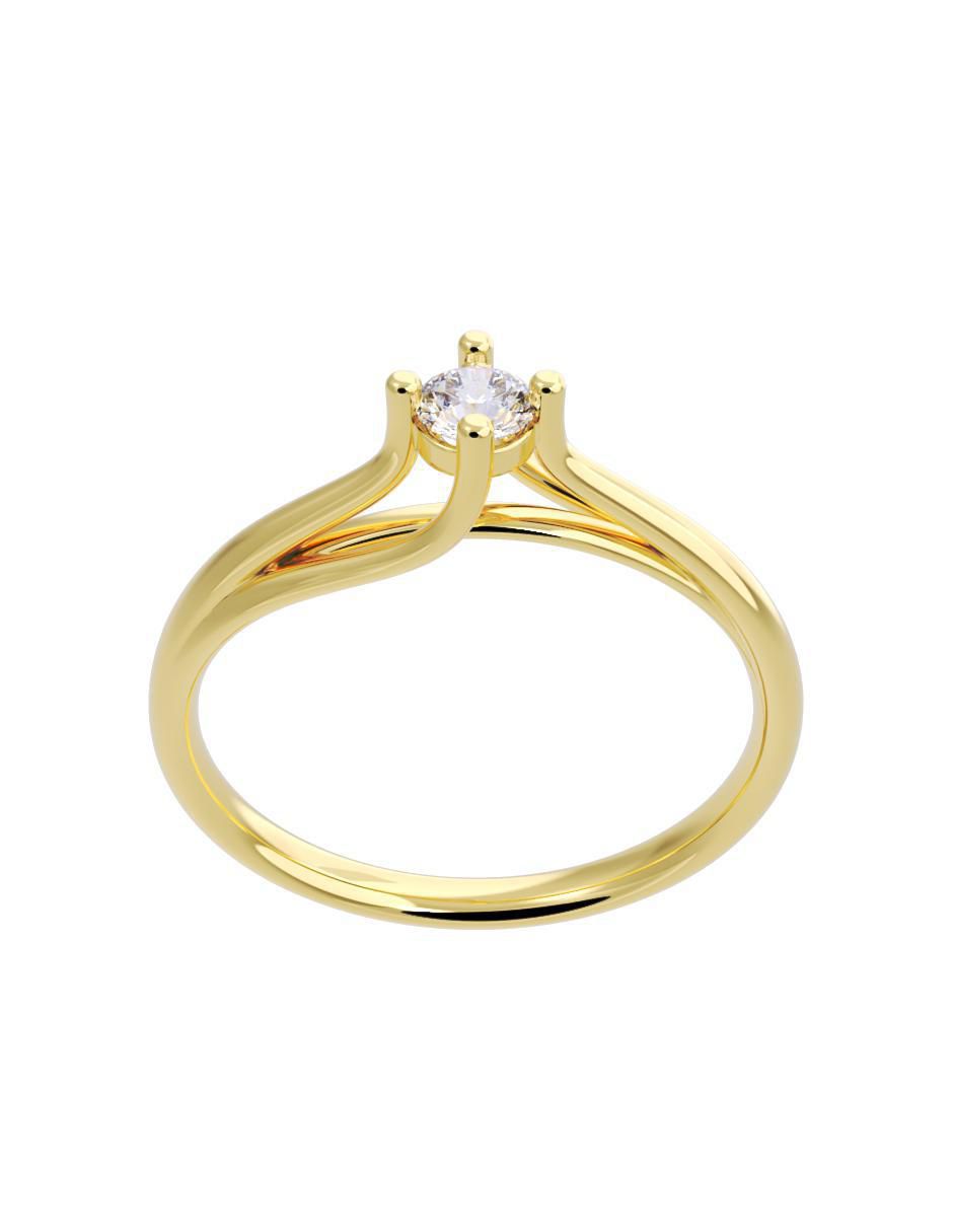 Anillo de compromiso "de" oro 14 k fonelli diamantes fonelli diamante