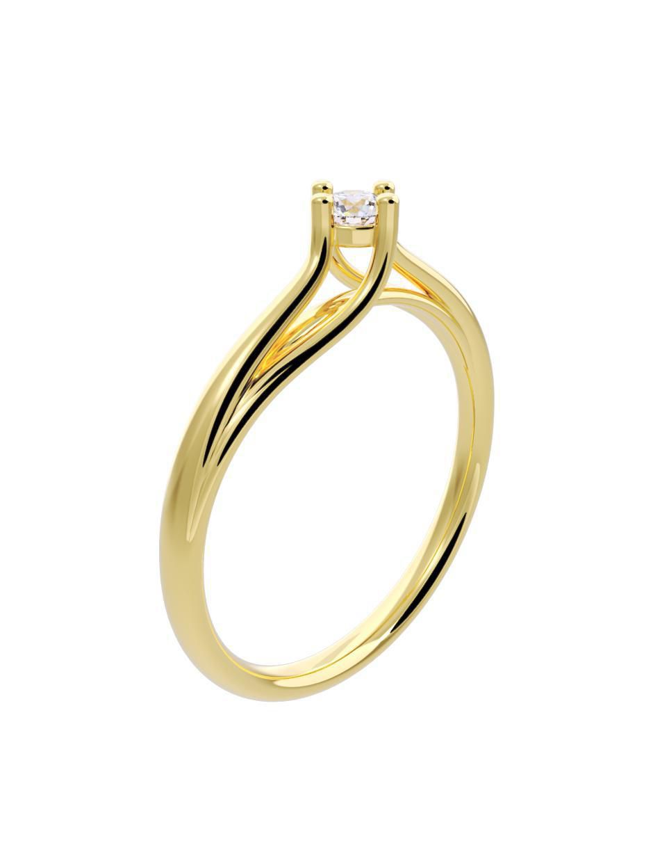 Anillo de compromiso "de" oro 14 k fonelli diamantes fonelli diamante