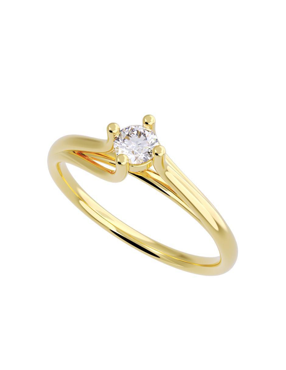 Anillo de compromiso "de" oro 14 k fonelli diamantes fonelli diamante