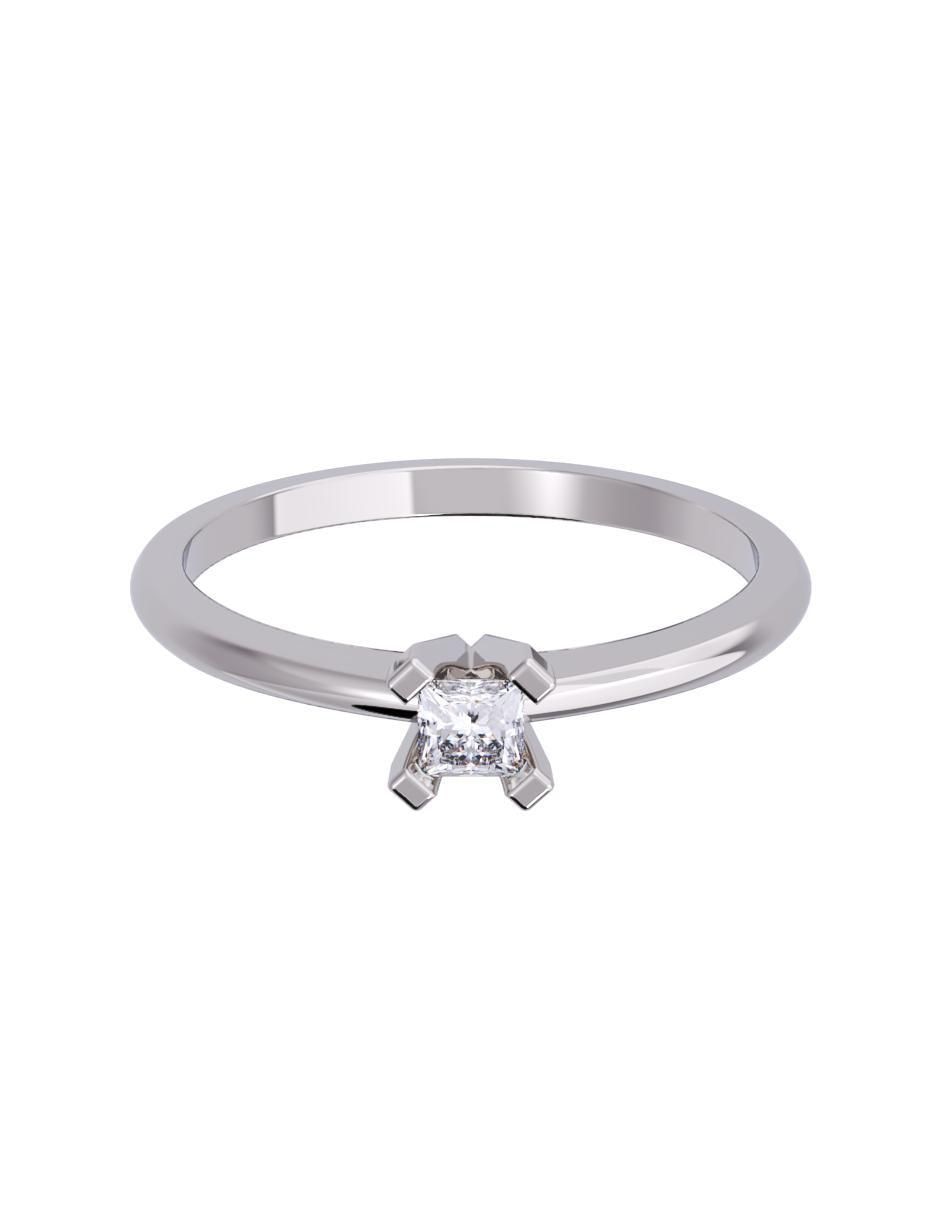 Anillo de compromiso de oro 14 K diamante Anillo de compromiso de oro 14 K diamante