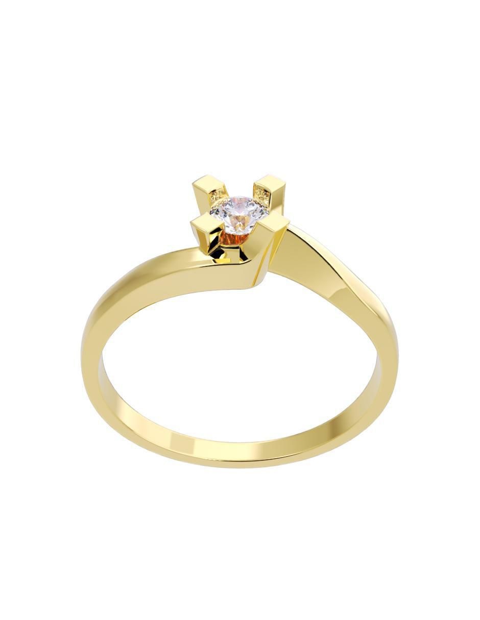 Anillo de compromiso "de" oro 14 k fonelli diamantes fonelli diamante