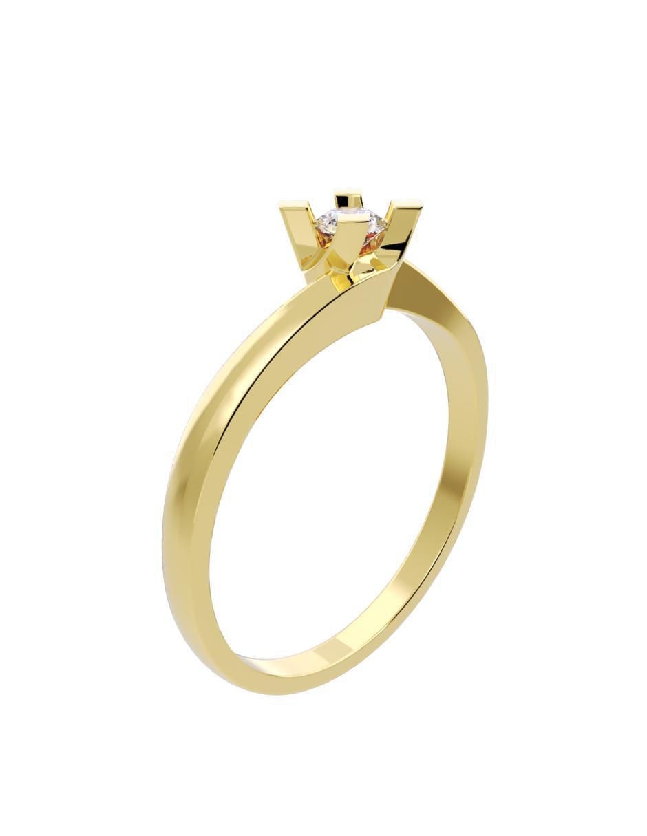 Anillo de compromiso "de" oro 14 k fonelli diamantes fonelli diamante